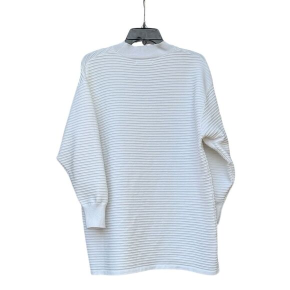 MNG White Oversized Ribbed Tunic Sweater - Size S - Picture 2 of 3